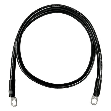 REMINGTON INDUSTRIES Marine Battery Cable, 4 AWG Gauge, Tinned Copper w/ Black PVC, 36" Length, 5/16" Lugs 4-5MBCBLA36